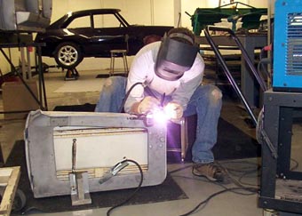 Welding a door