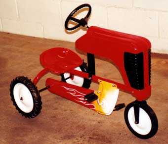 Right view of pedal tractor